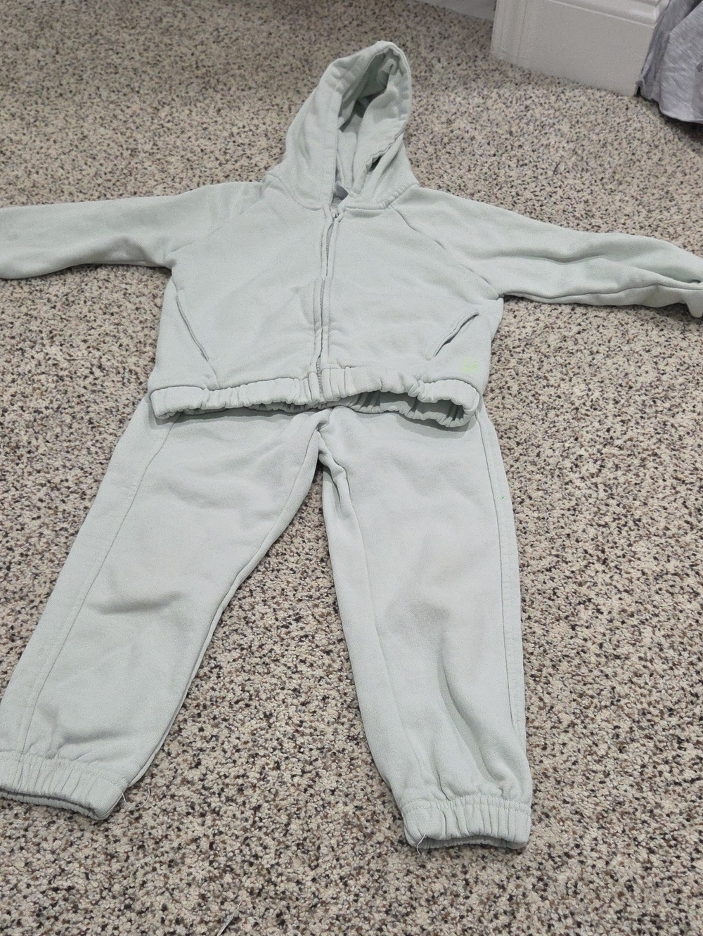 Zara Kids Mint Green Hooded Zip Jacket with Joggers